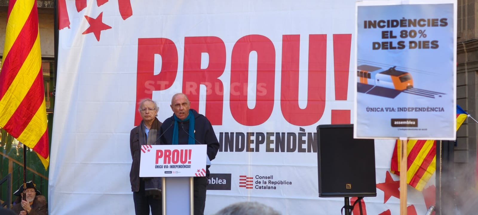 Els Cants de Llibertat a la manifestació independentista exigint uns trens dignes