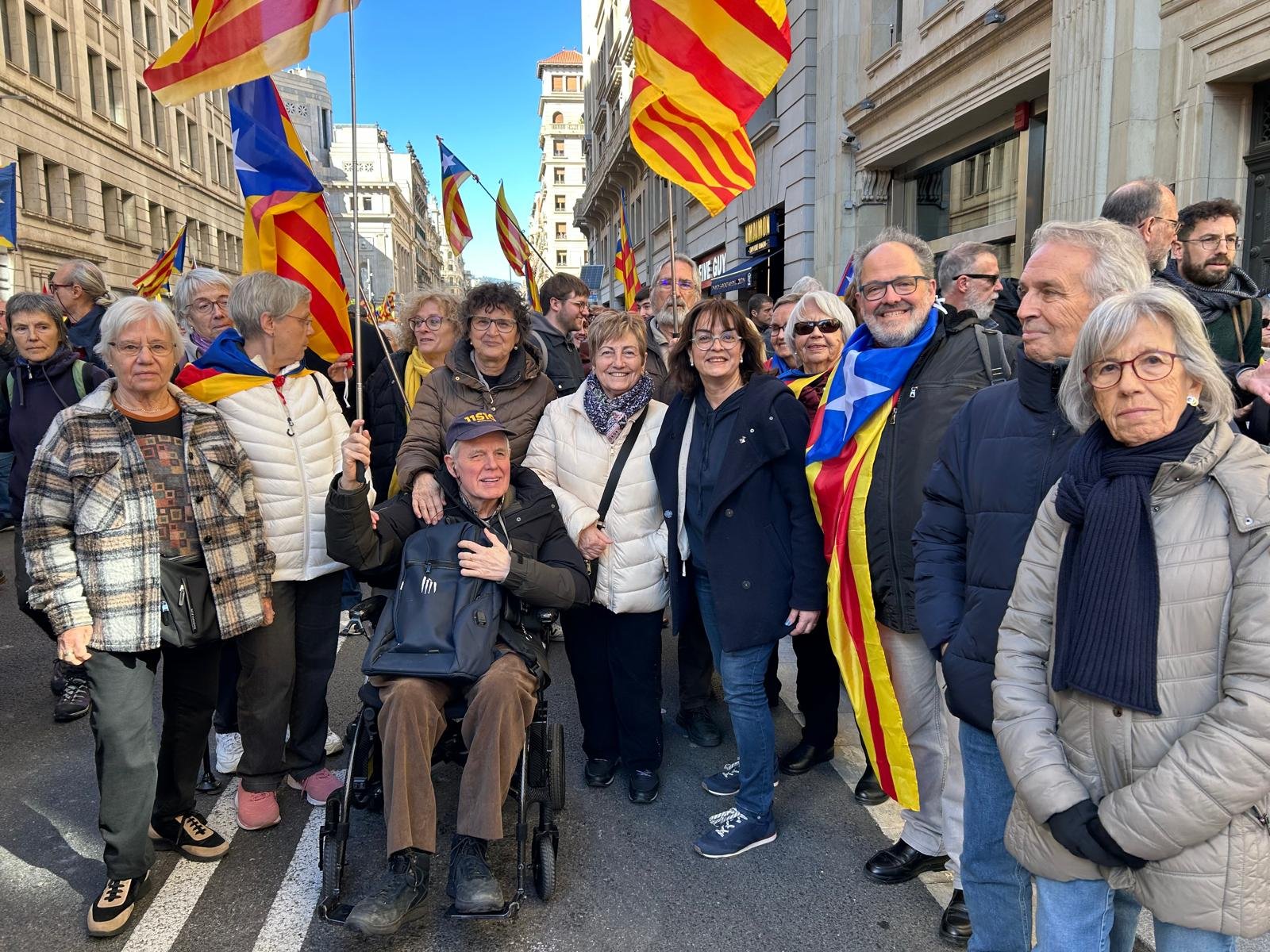 Els Cants de Llibertat a la manifestació independentista exigint uns trens dignes